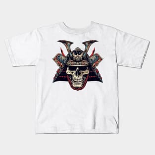 samurai skull Kids T-Shirt